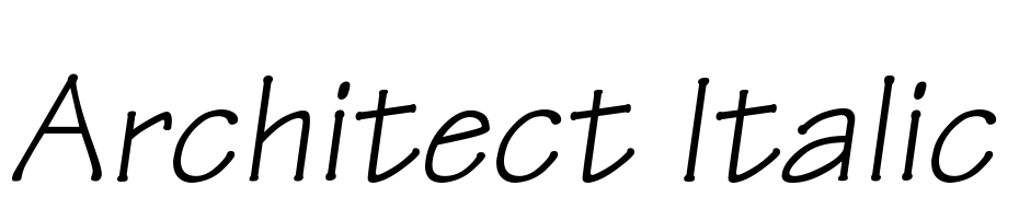Architect Italic Yazı tipi ücretsiz indir